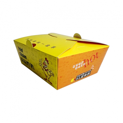 轻定制1#打包盒 800ML淋膜白卡纸外卖餐盒